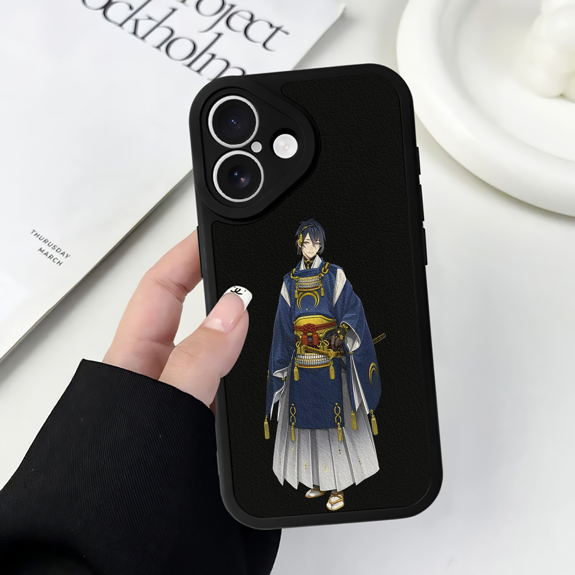 （画像用） 刀剣乱舞 Touken Ranbu 【iPhone 16シリーズ対応】シリコンスマホケース（レザー調） 材質：シリコン